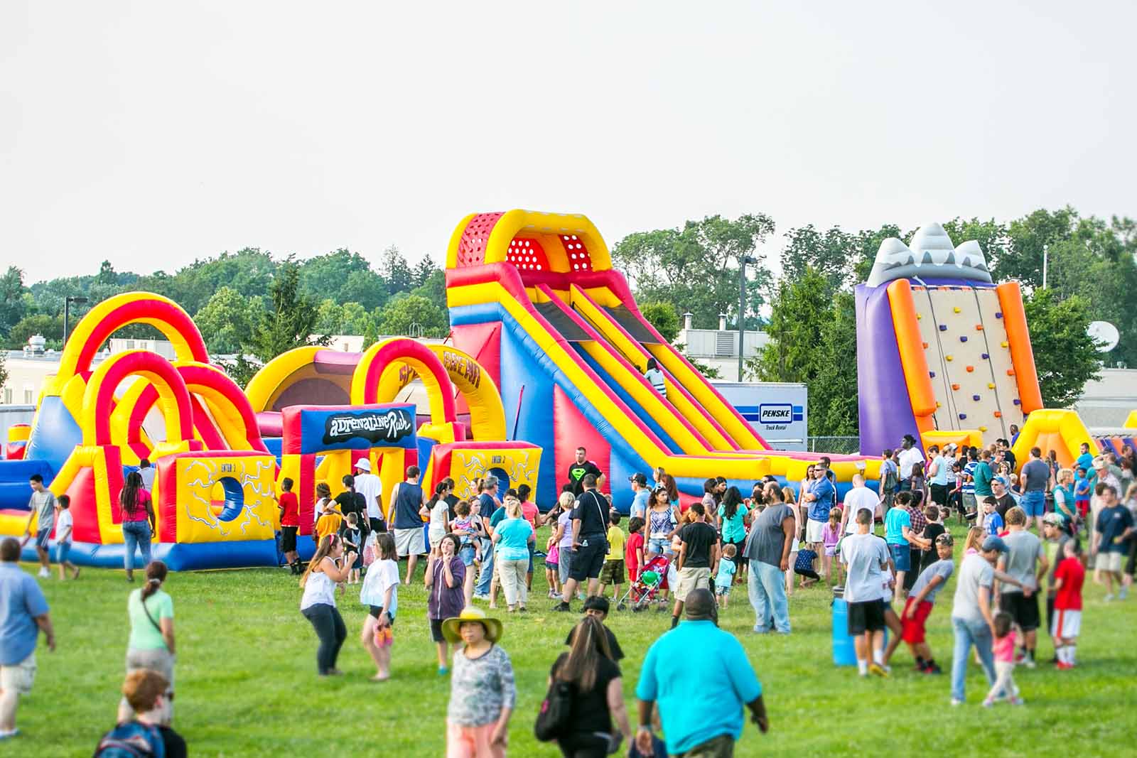 Interactive game rentals set up for a party or corporate event