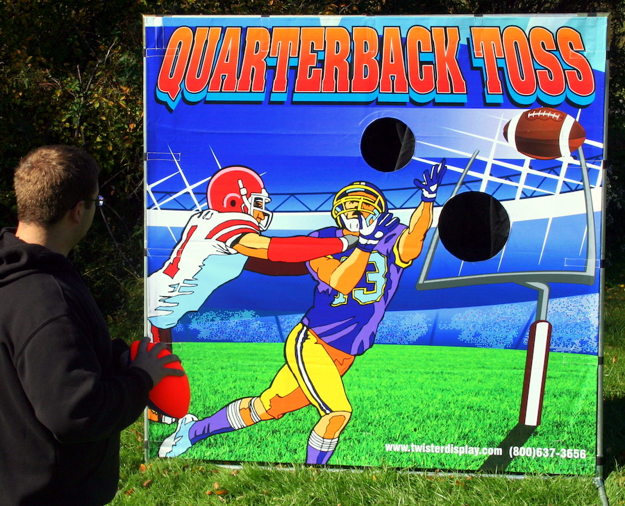 Quarterback Toss Challenge Game.