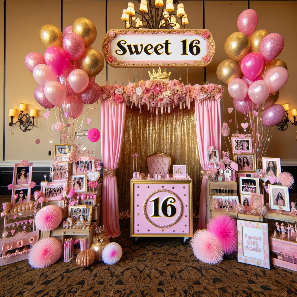 Sweet 16 photo booth in King of Prussia.