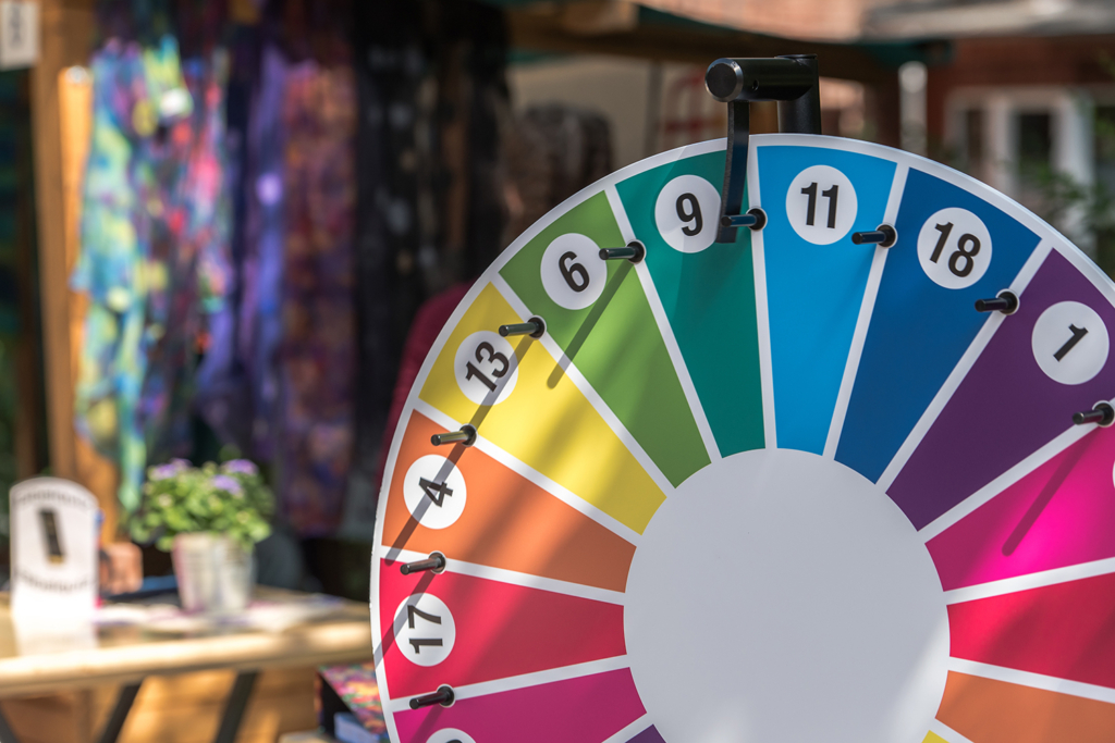 Test your luck with our Carnival Spin the Wheel in Wilmington, DE.
