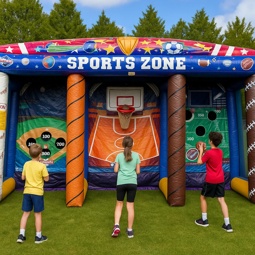 3 in 1 sports zone inflatable rentals for school field day
