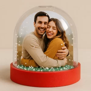 Create a picture keepsake. Great for the holidays with Party Pros East Coast keepsake snow globe photo arts and crafts rentals.