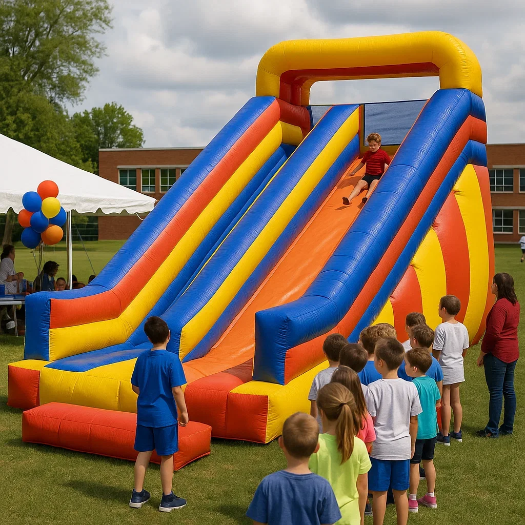 Giant inflatable slide rentals for school field day