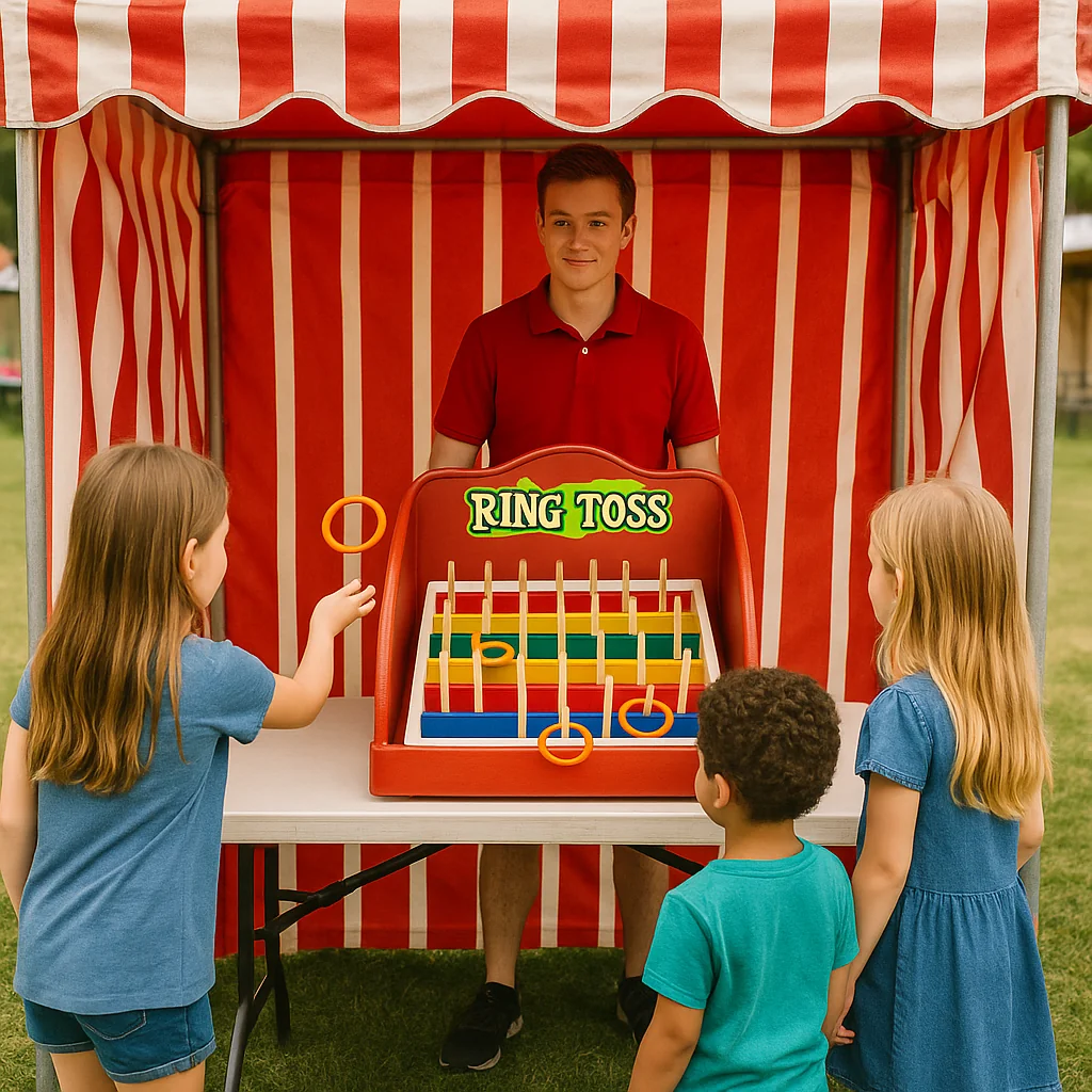 Midway-style plinko board carnival game rentals setup – Party Pros East Coast