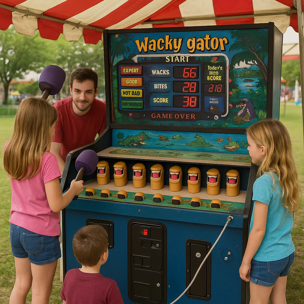 Classic roulette wheel carnival game rentals setup – Party Pros East Coast