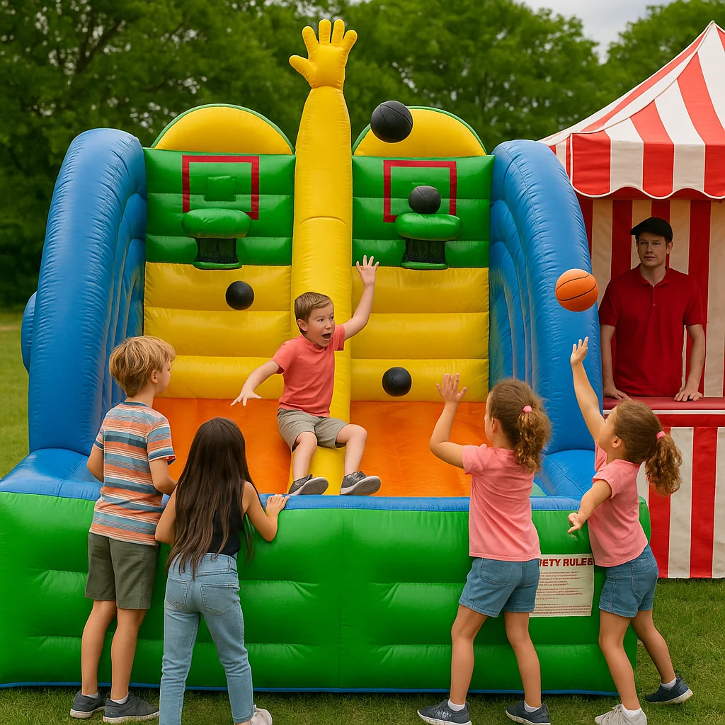 Crowd-pleasing giant checkers carnival game rentals board – Party Pros East Coast