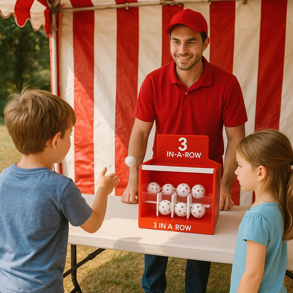 Action-packed hoopla toss carnival game rentals setup – Party Pros East Coast