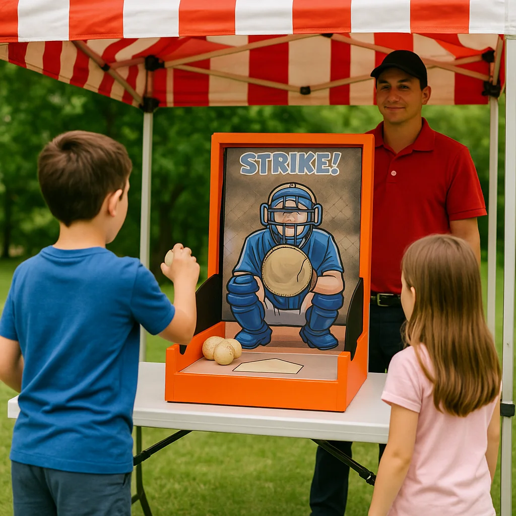 Midway-style face paint bar carnival game rentals booth – Party Pros East Coast