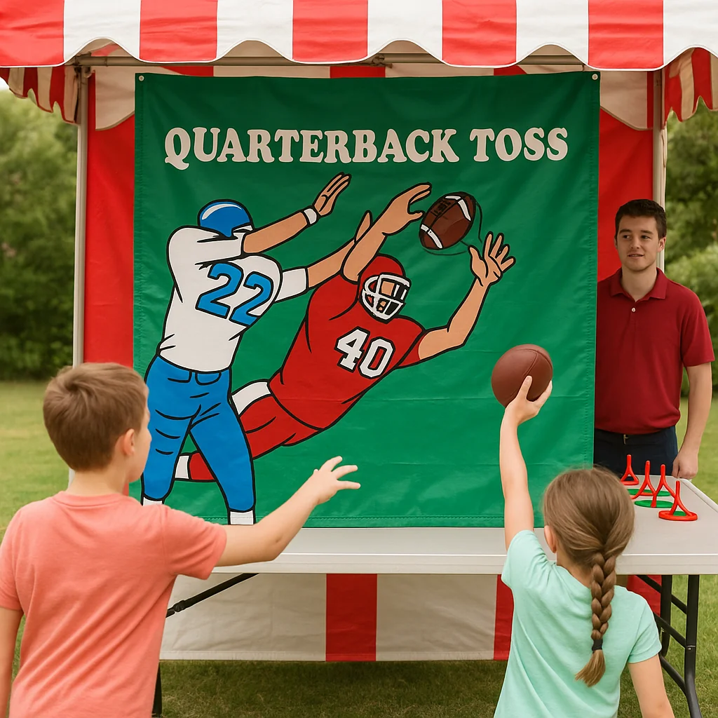 LED-lit crazy cans carnival game rentals knockdown – Party Pros East Coast