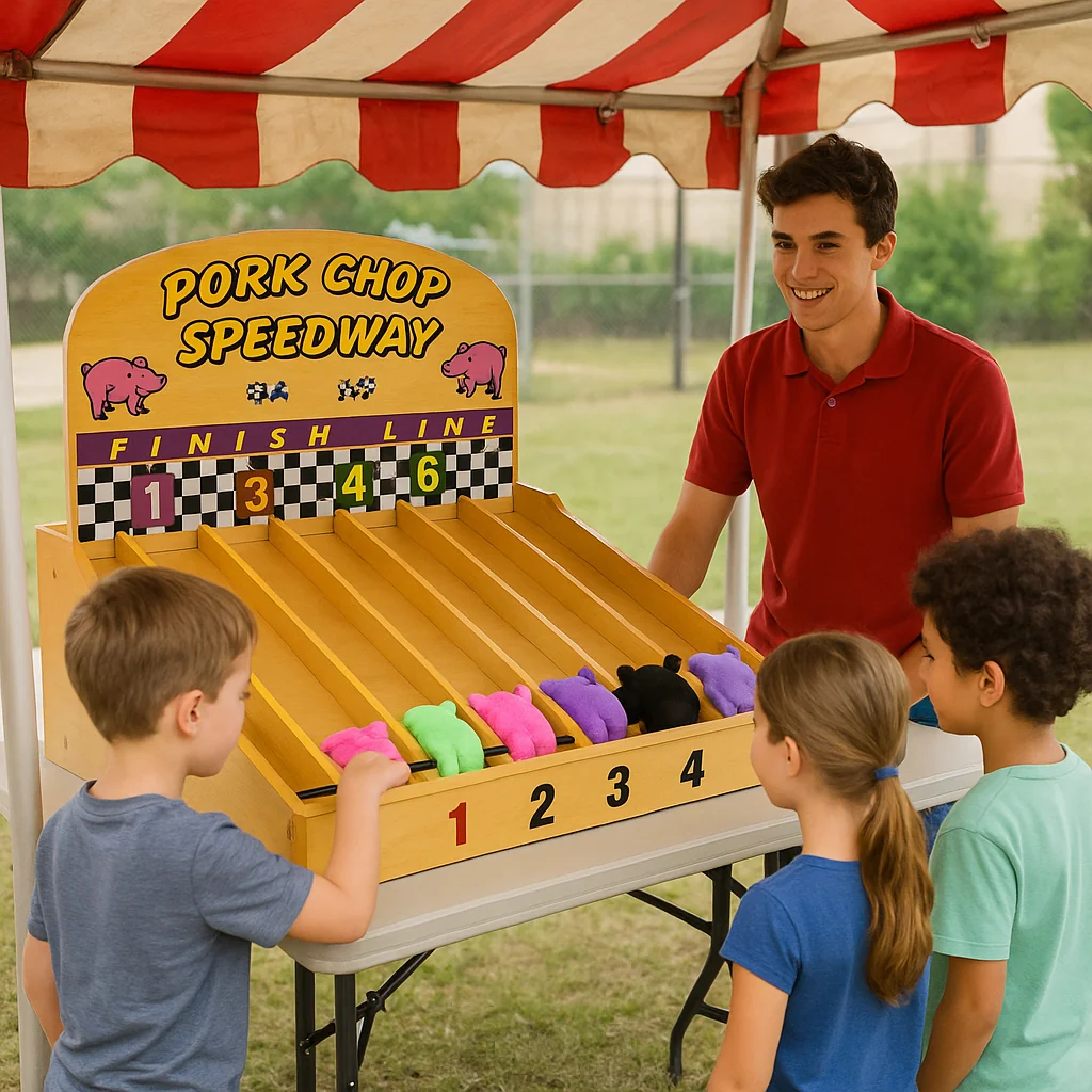 Midway-style rising waters carnival game rentals race – Party Pros East Coast
