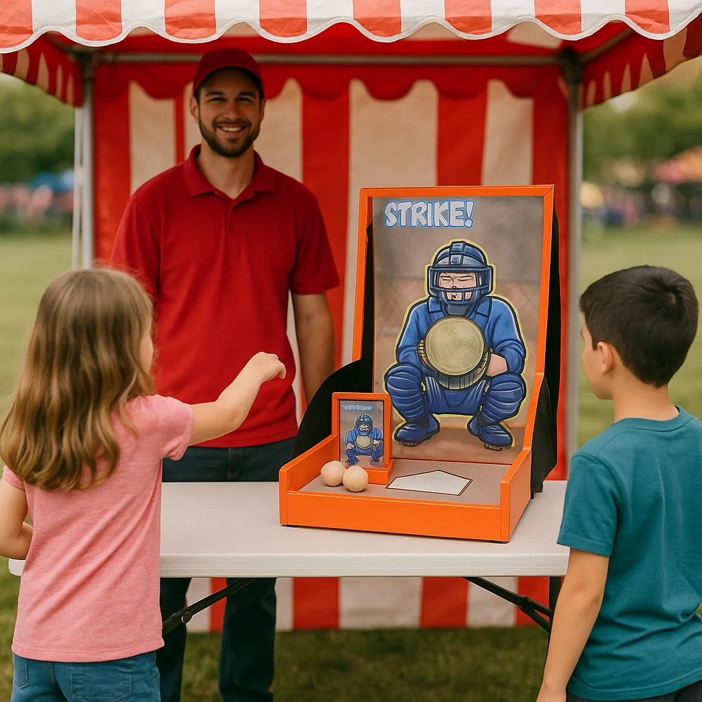 Family-friendly spin-the-wheel carnival game rentals prize station – Party Pros East Coast