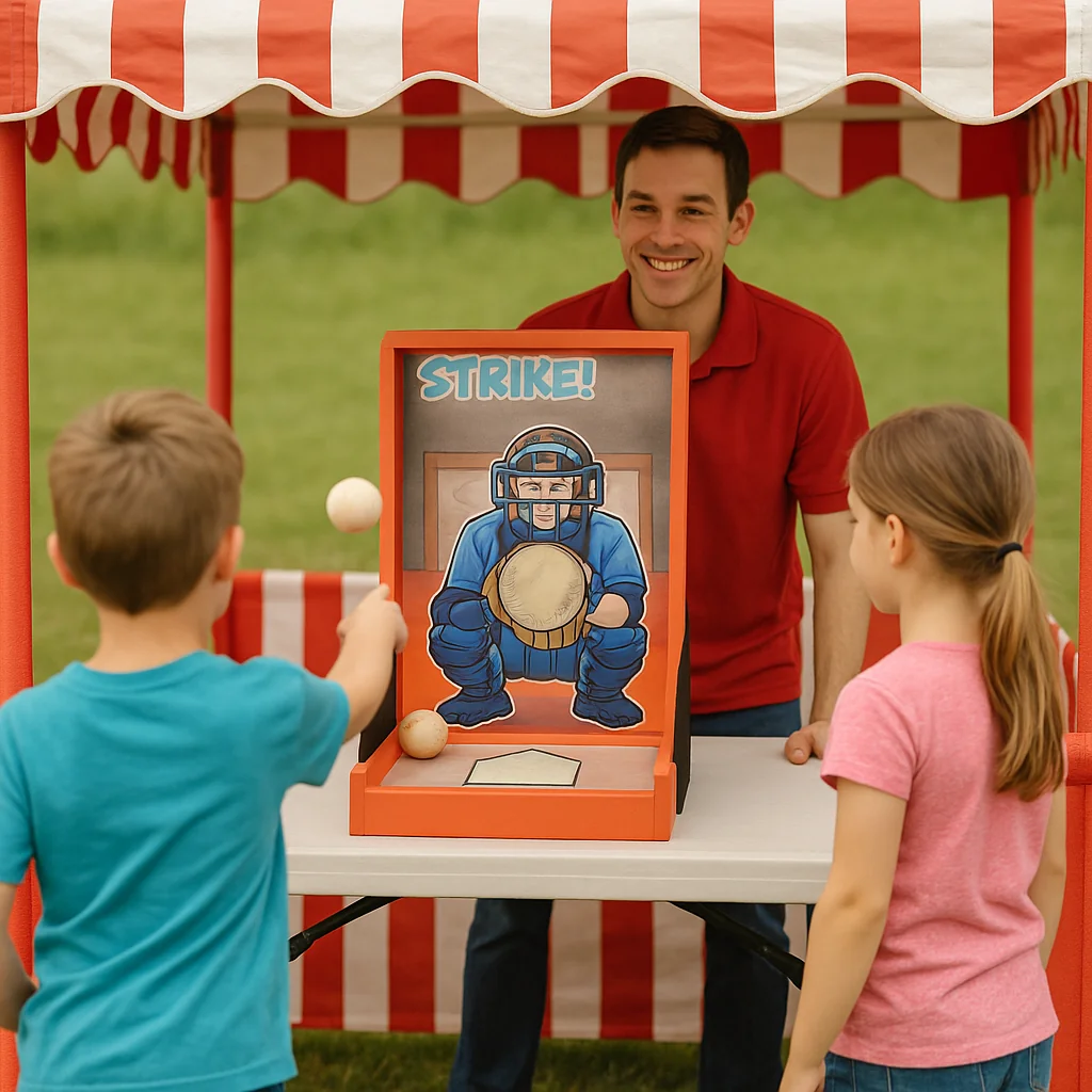 Family-friendly mini bowling lane carnival game rentals setup – Party Pros East Coast