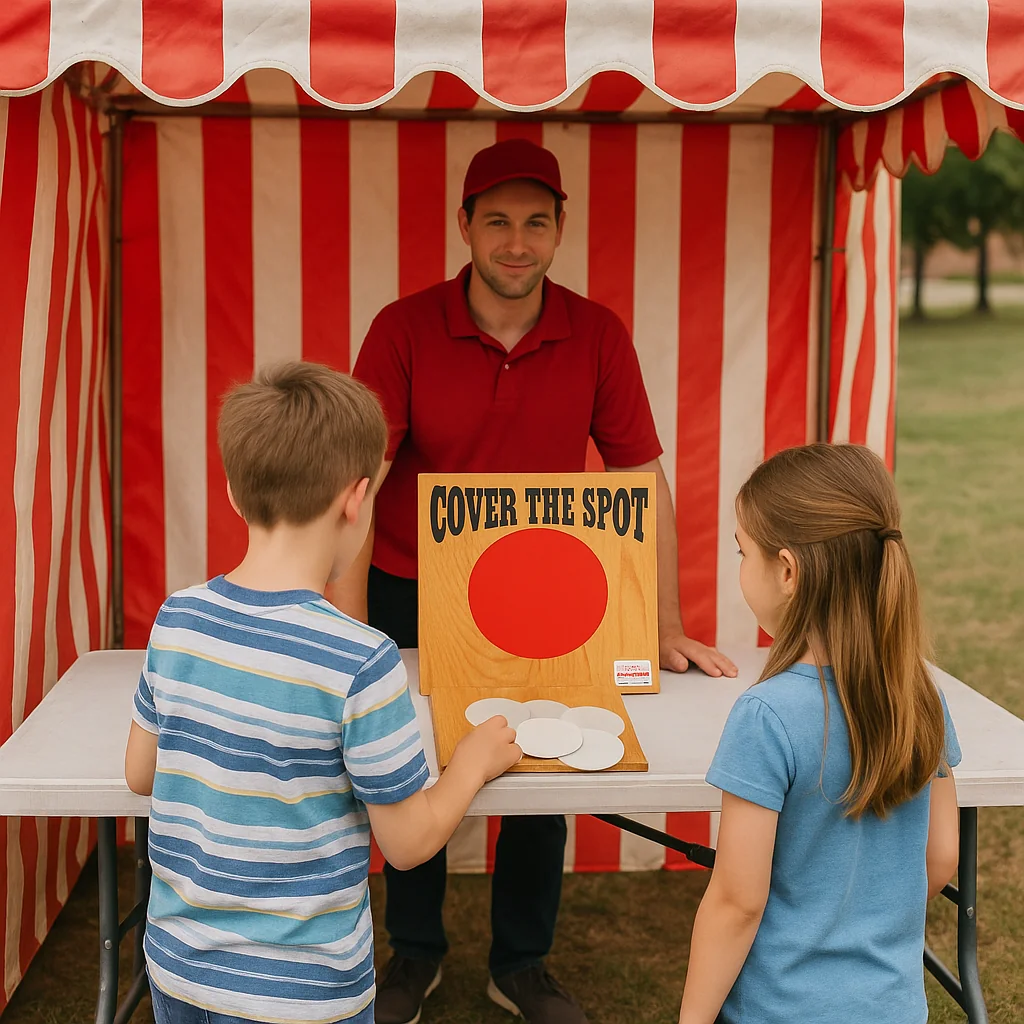 Family-friendly soccer darts carnival game rentals inflatable board – Party Pros East Coast