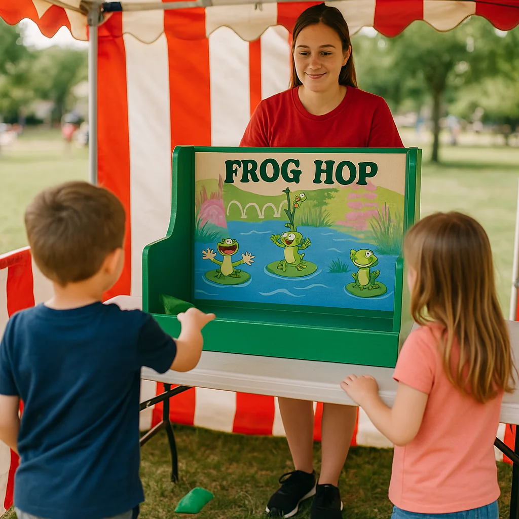 Colorful LED ping pong carnival game rentals table – Party Pros East Coast
