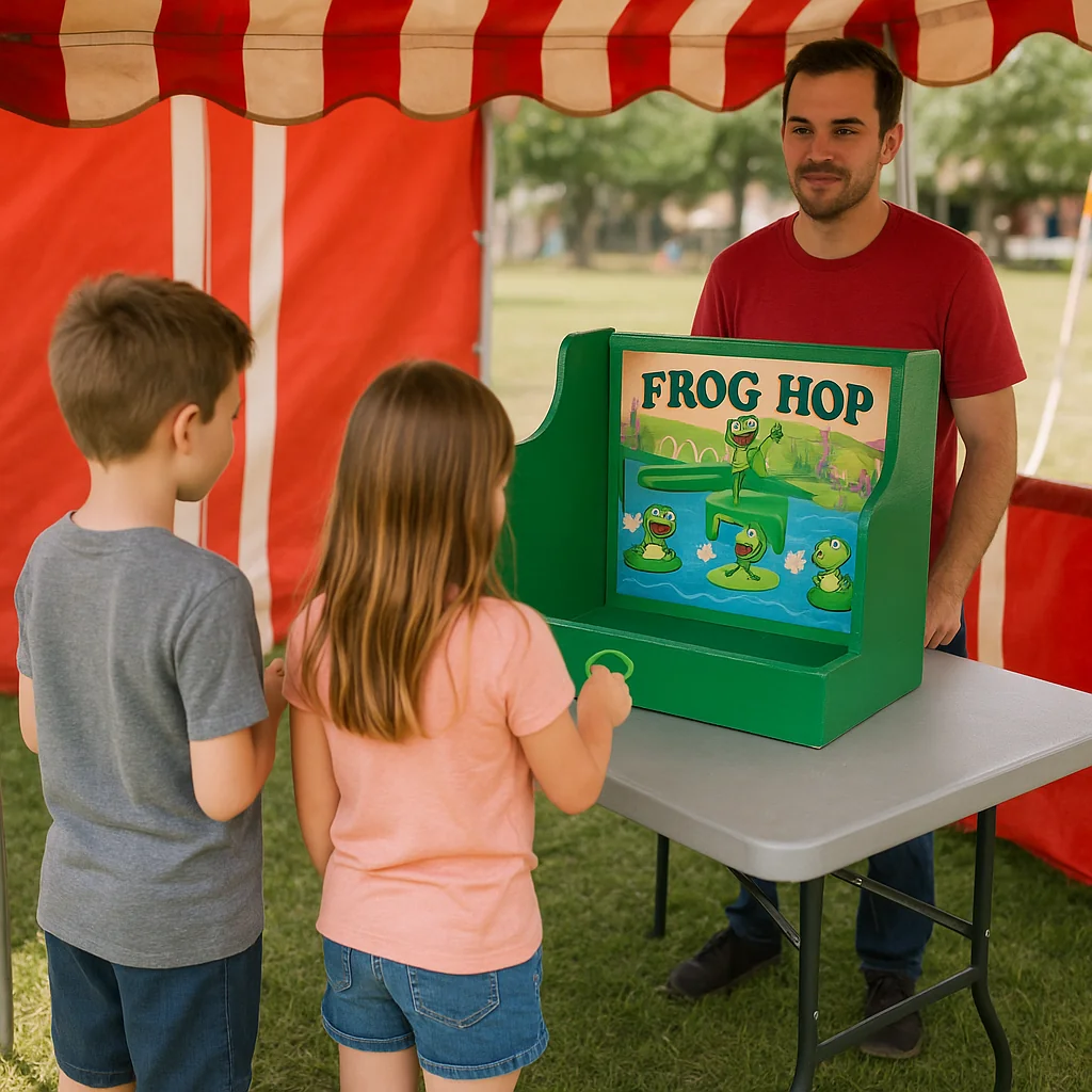 Portable milk pail pitch carnival game rentals booth – Party Pros East Coast