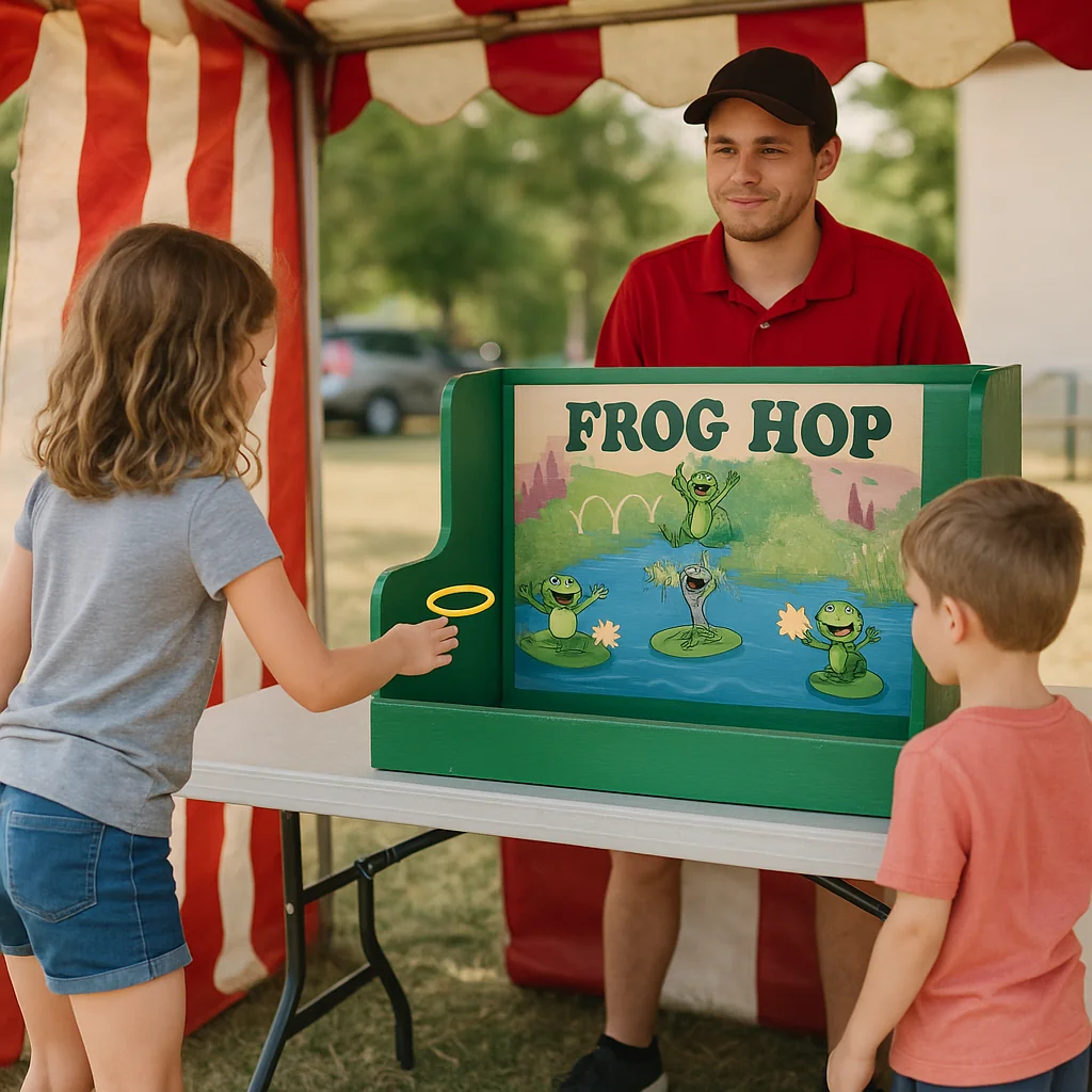 Family-friendly giant checkers carnival game rentals set – Party Pros East Coast