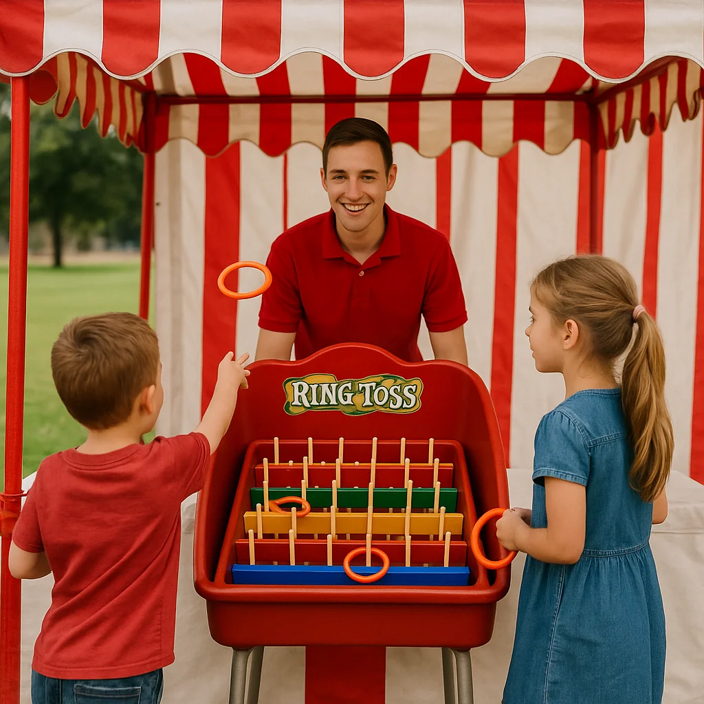 Action-packed basketball shoot carnival game rentals setup – Party Pros East Coast