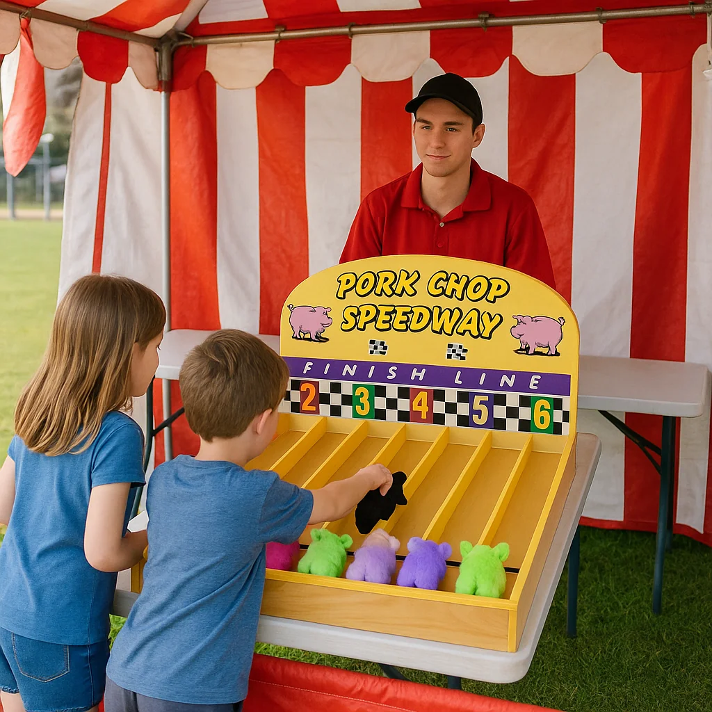 Colorful dizzy-x carnival game rentals inflatable spinner – Party Pros East Coast