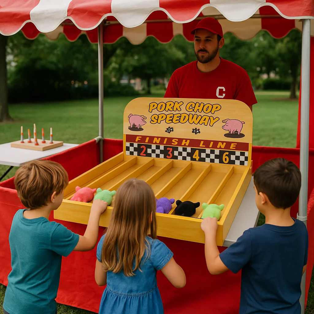 Classic spin art station carnival game rentals booth – Party Pros East Coast
