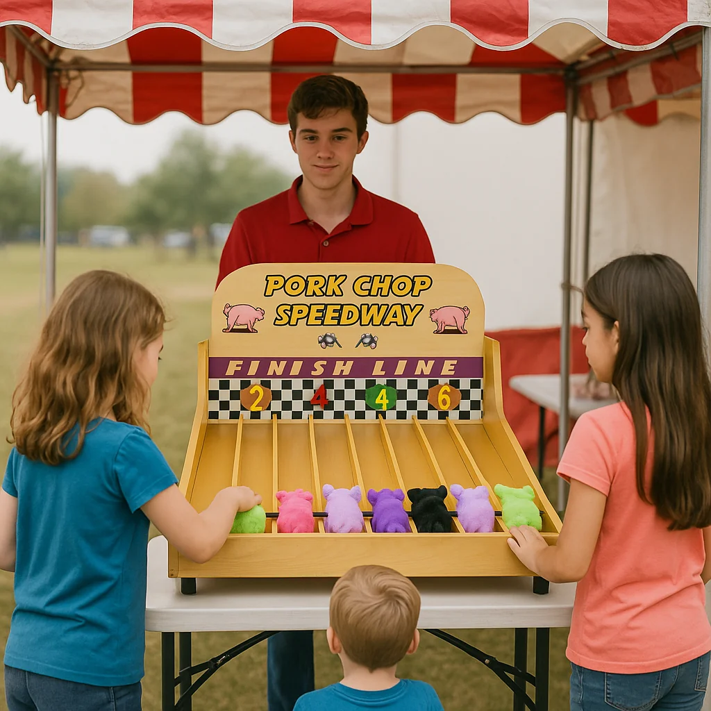 Crowd-pleasing kiddie striker carnival game rentals strength tester – Party Pros East Coast
