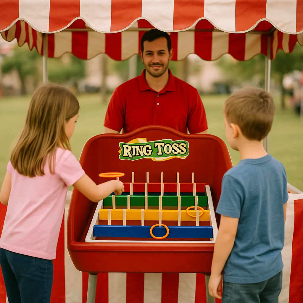 Inflatable water gun race carnival game rentals setup – Party Pros East Coast