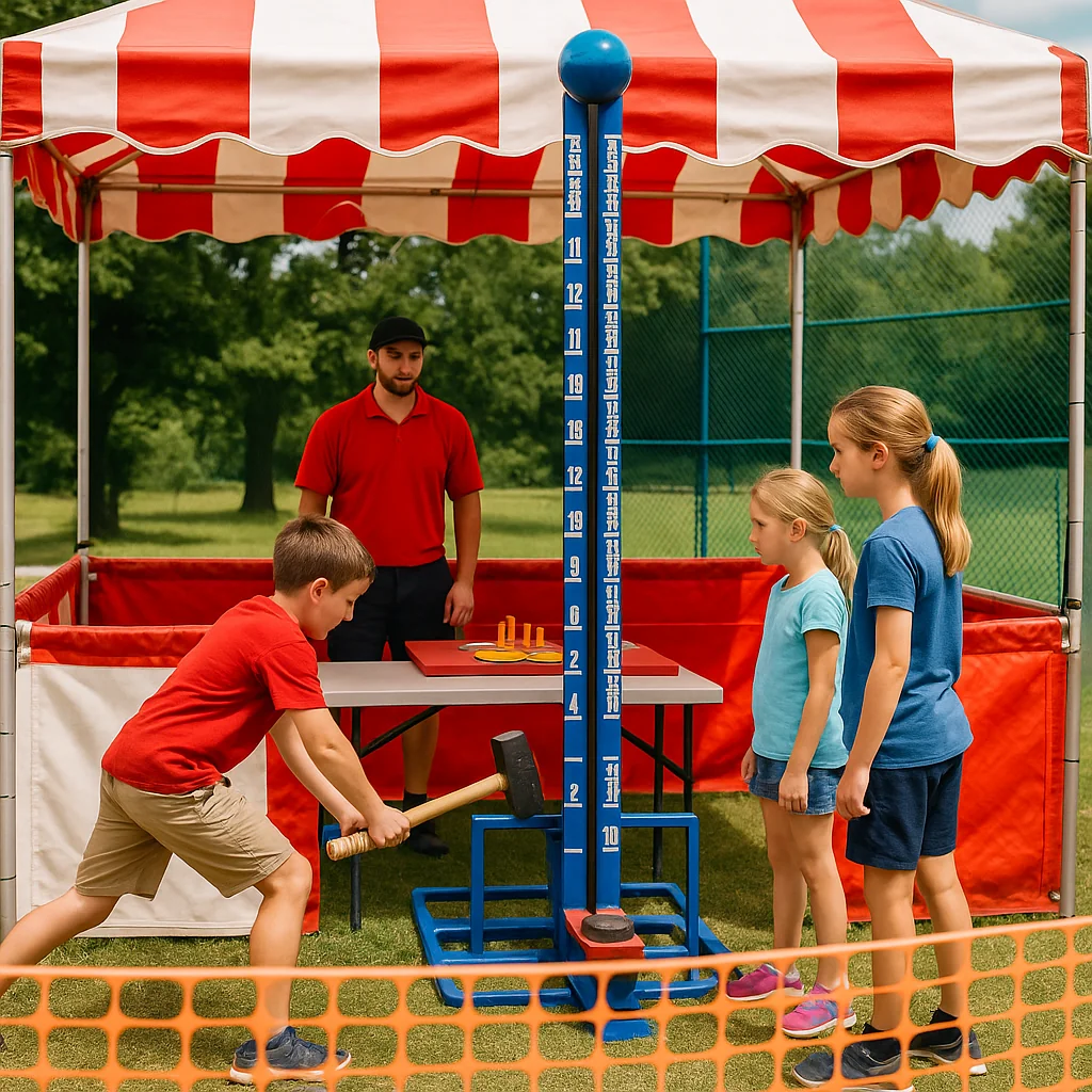 Midway-style LED cornhole carnival game rentals boards – Party Pros East Coast