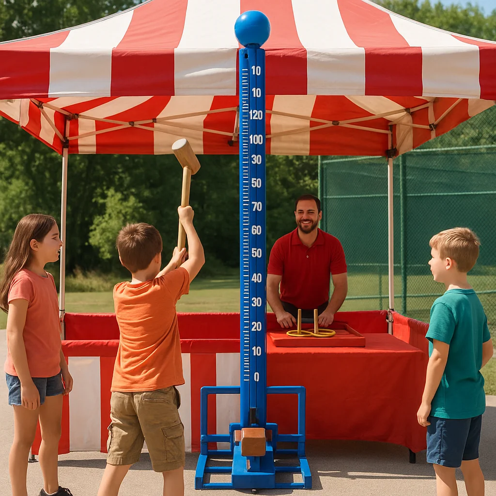 LED-lit hit the bucket carnival game rentals toss – Party Pros East Coast