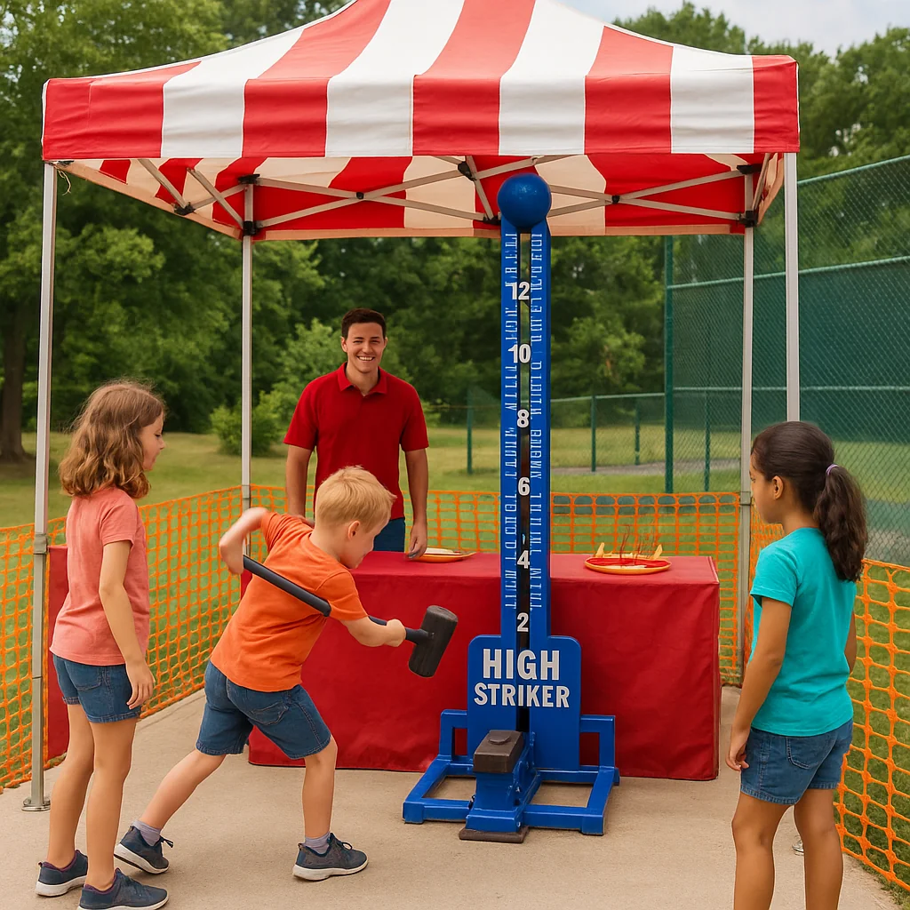 Inflatable tip-a-jug carnival game rentals booth – Party Pros East Coast