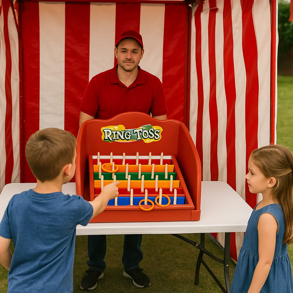 Interactive fish bowl toss carnival game rentals setup – Party Pros East Coast