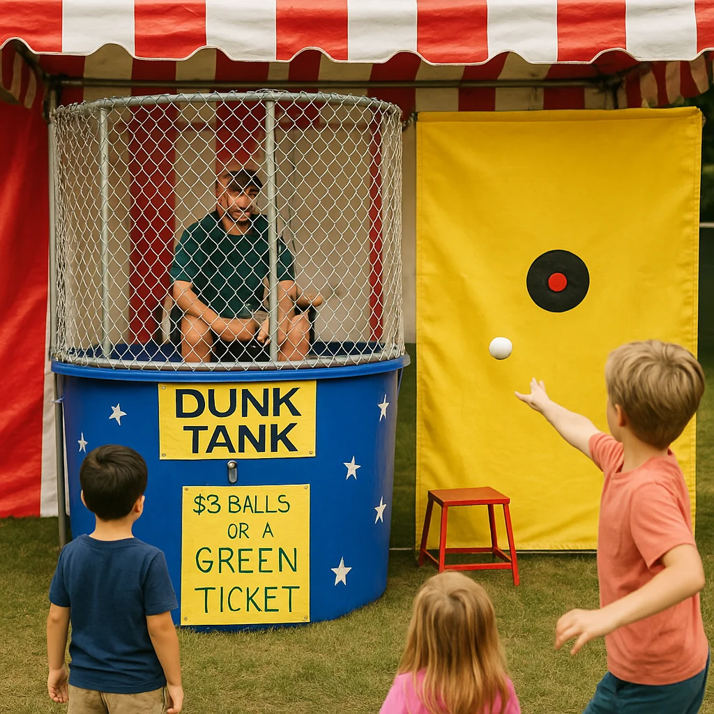 Classic ring toss carnival game rentals booth – Party Pros East Coast