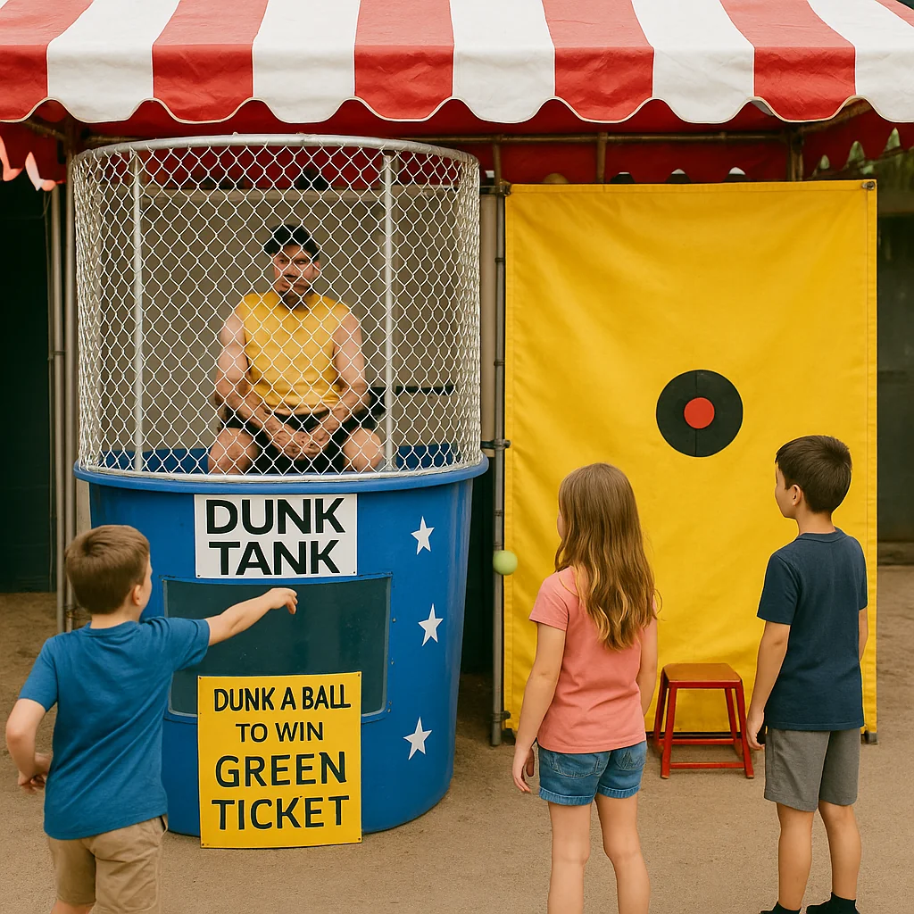 Inflatable high striker carnival game rentals tower – Party Pros East Coast