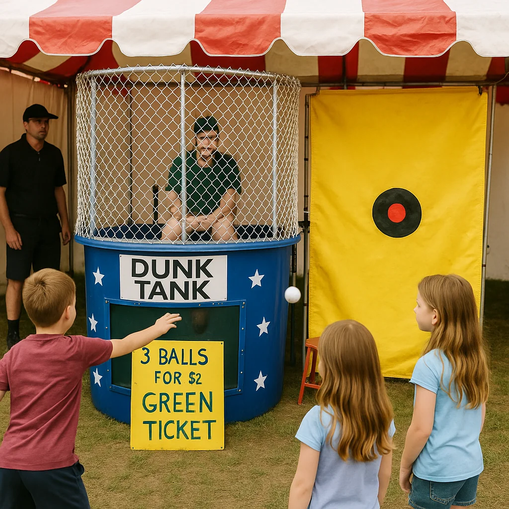 Interactive water gun race carnival game rentals lanes – Party Pros East Coast