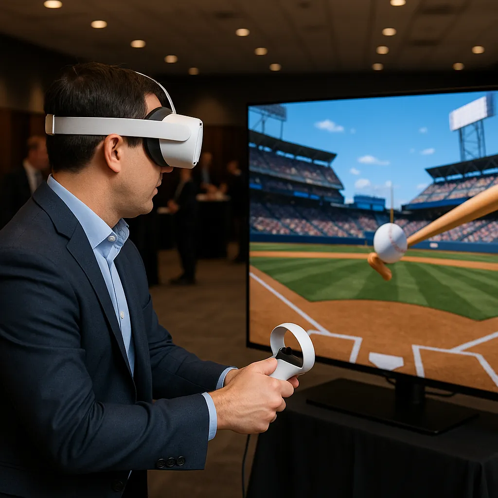 Guest batting in VR Baseball