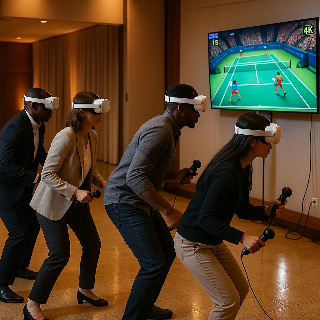 Virtual Sports Arena at corporate event