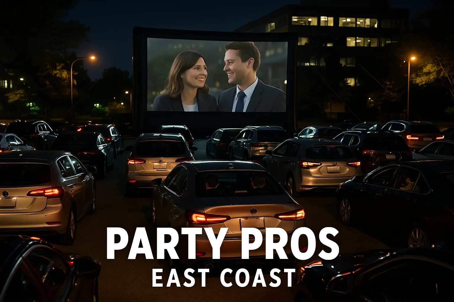 Drive-in movie night inflatable screen — June’s most-rented item