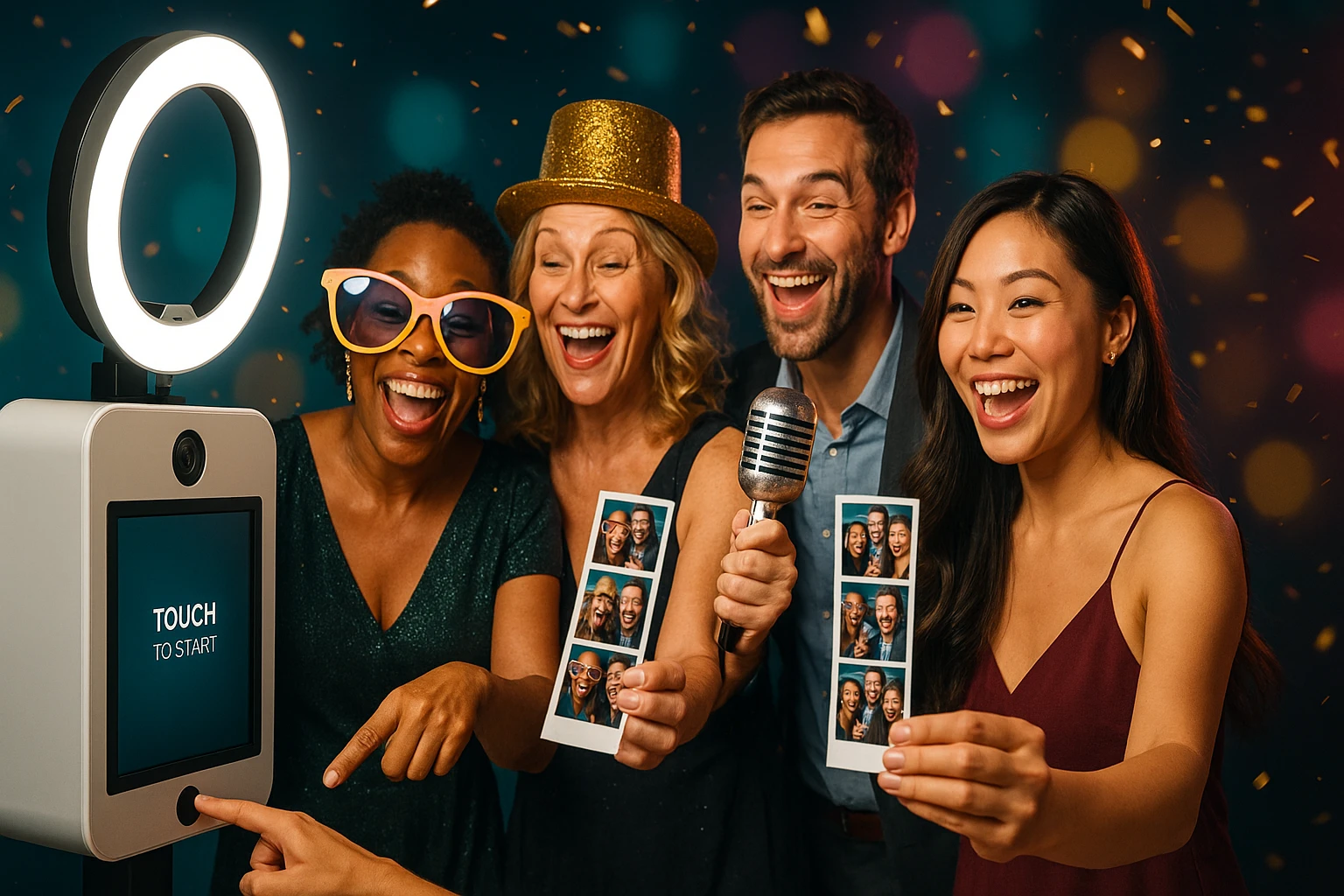 Guests enjoying a photo booth rental in Philadelphia