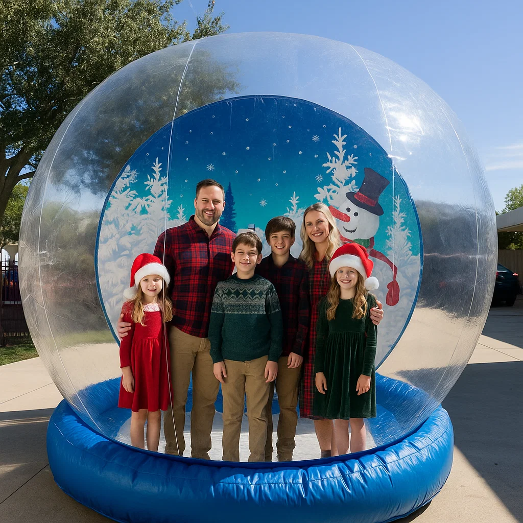 walk‑in snow globe rental for brand activation — quick photo throughput