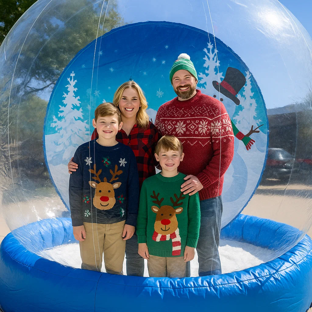 interactive snow globe photo experience for employee appreciation night