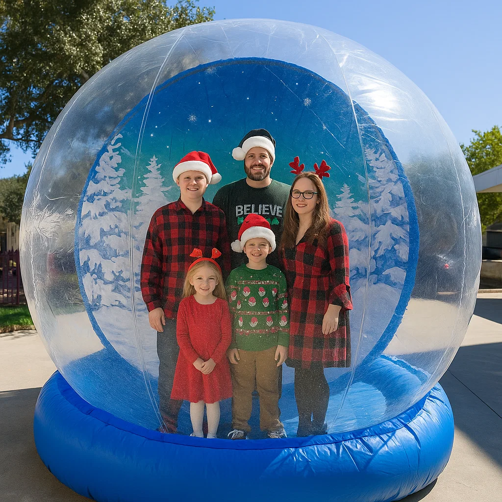 giant inflatable snow globe rental with camera‑ready staging for winter carnival