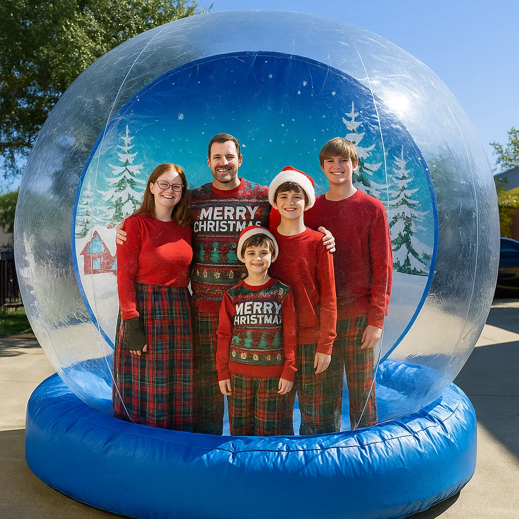 interactive snow globe photo experience for employee appreciation night #174