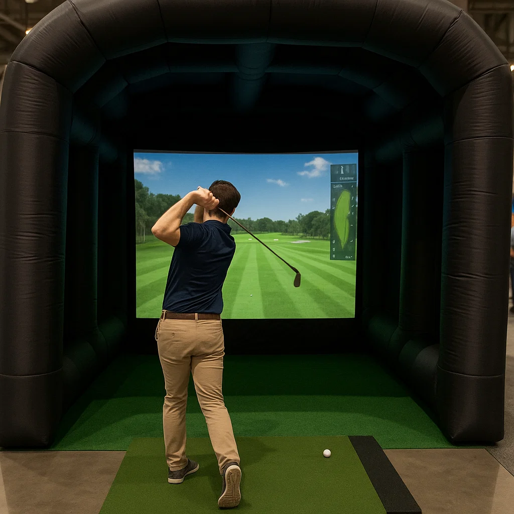 Advanced golf simulator rental at charity tournaments – Party Pros East Coast