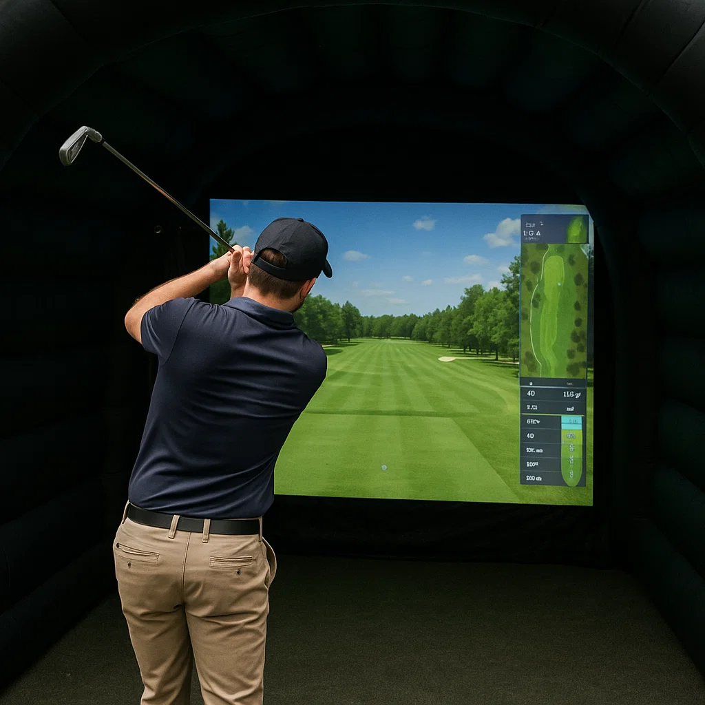 Advanced golf simulator rental during alumni weekends – Party Pros East Coast