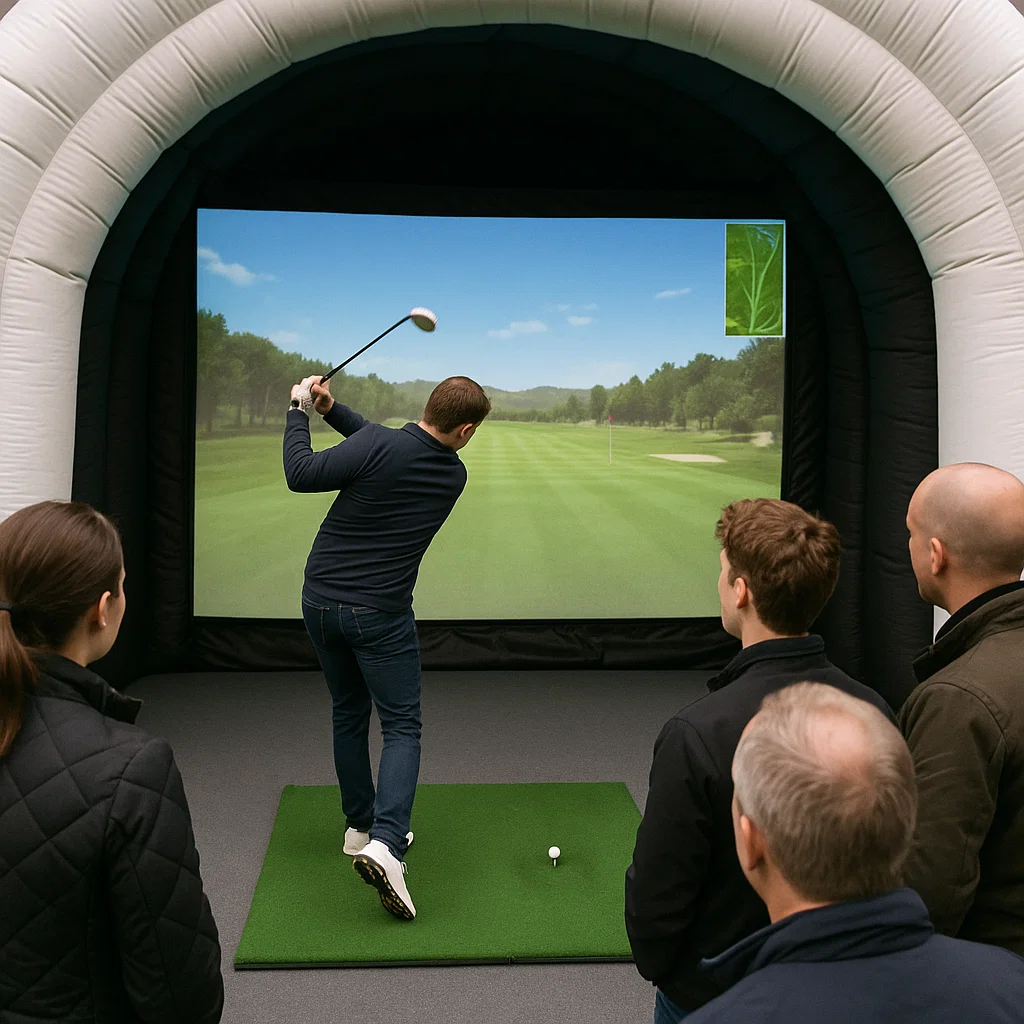 Cutting edge golf simulator rental for sports bar activations – Party Pros East Coast