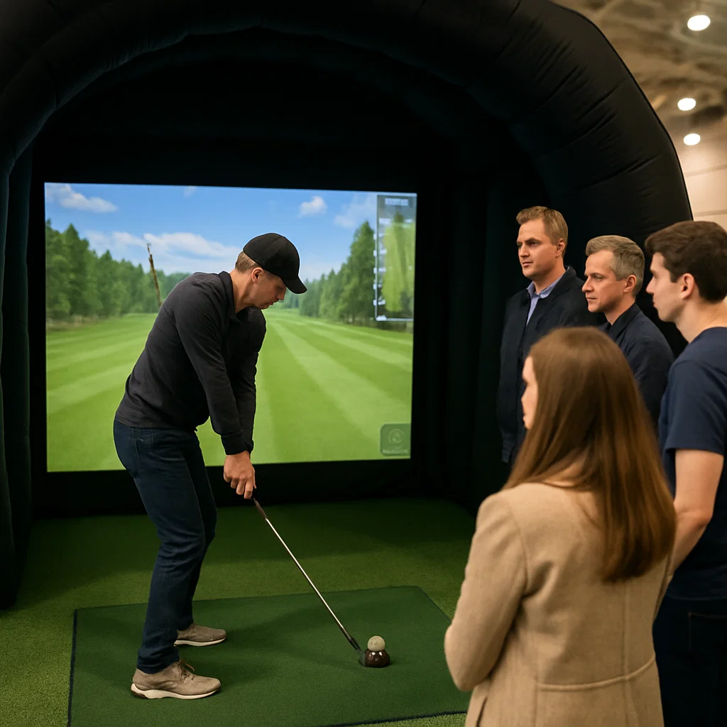Event ready golf simulator rental with swing analysis – Party Pros East Coast