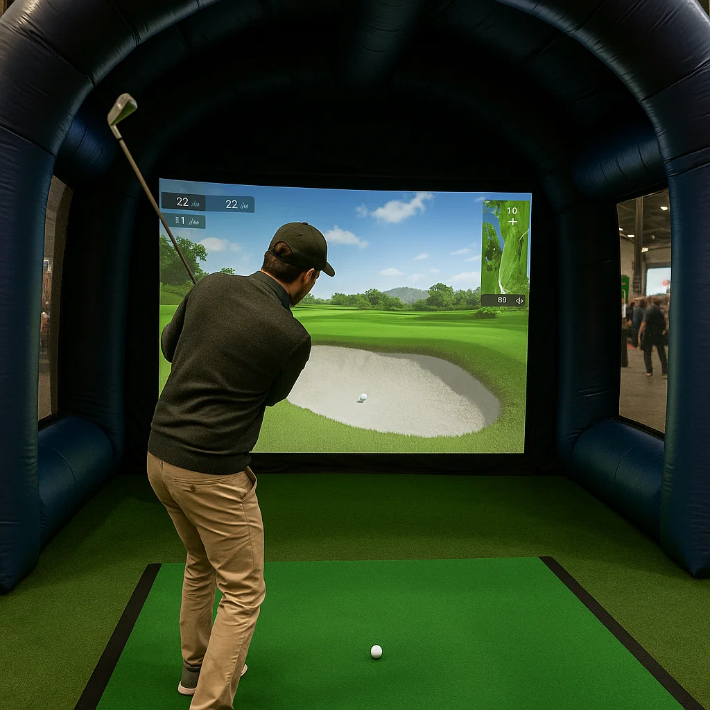 High end golf simulator rental for weddings – Party Pros East Coast