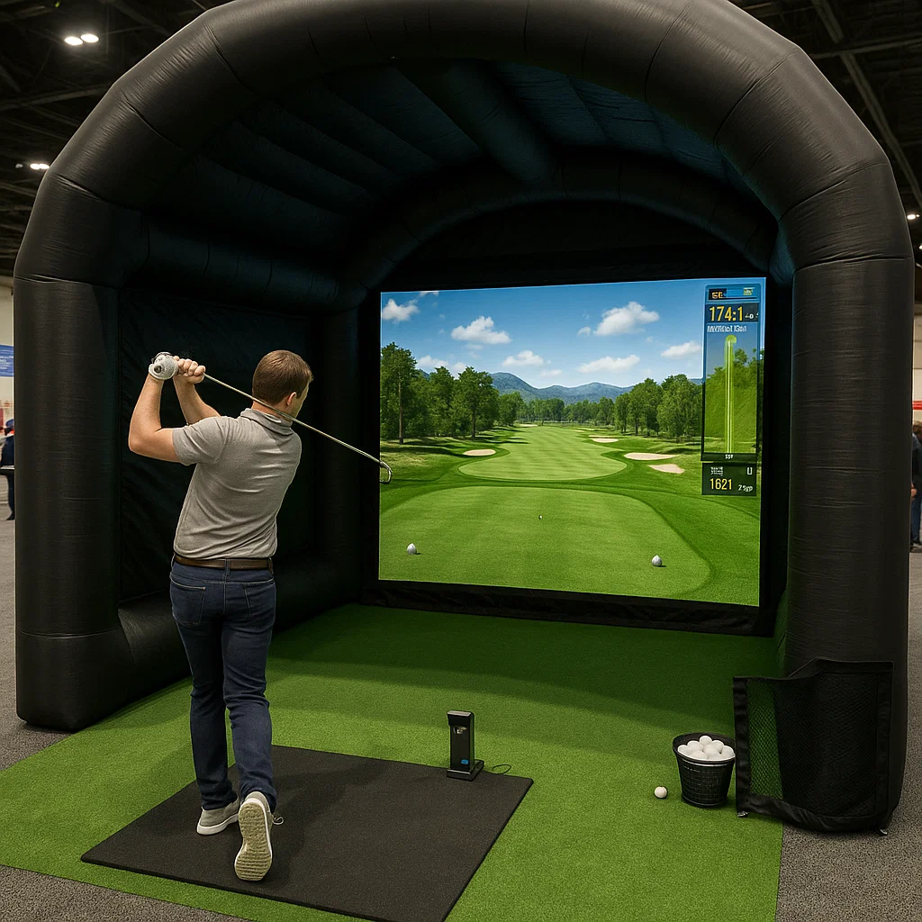 Premium quality golf simulator rental with foam balls for safety – Party Pros East Coast