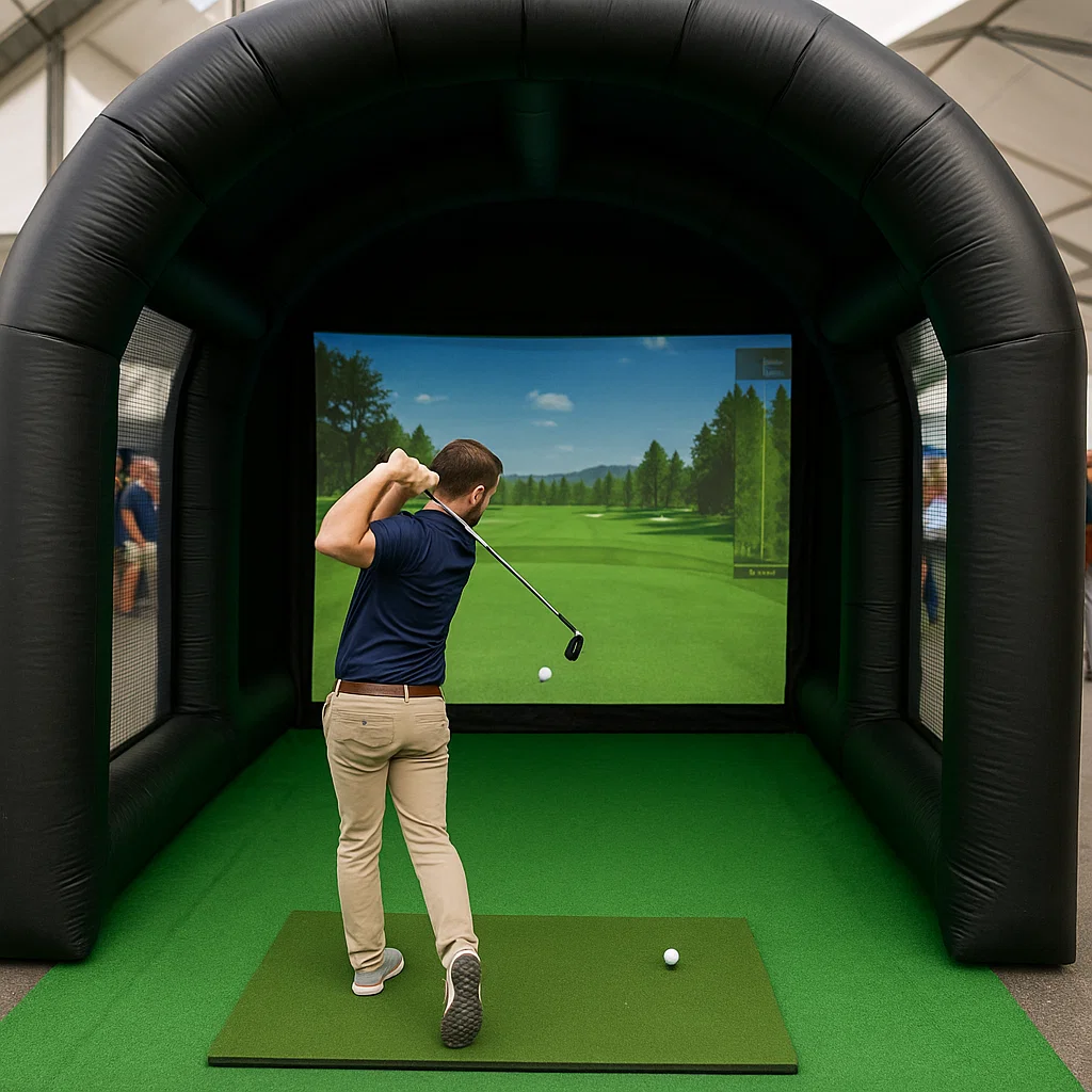 Show stopping golf simulator rental at fundraiser galas – Party Pros East Coast