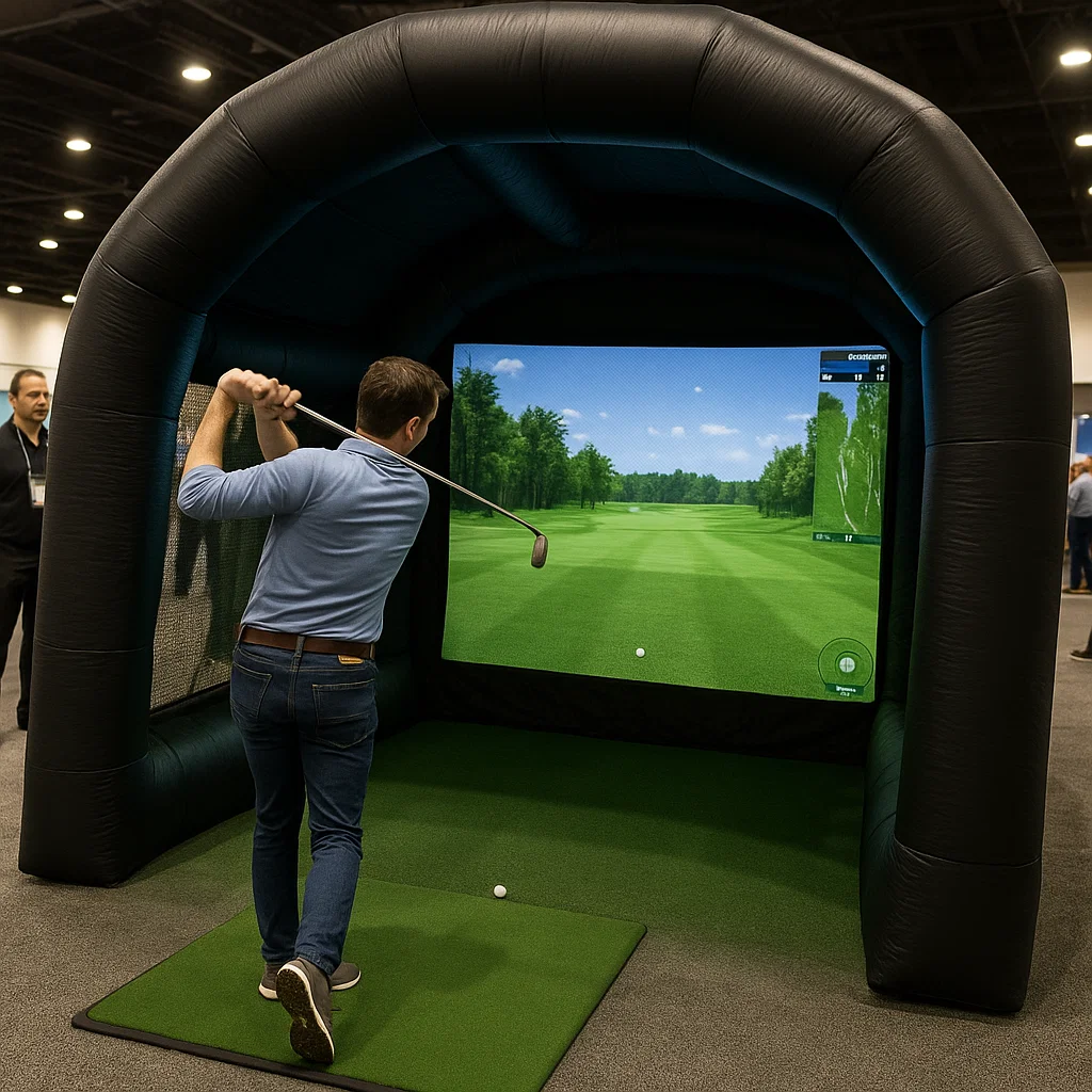 Unique golf simulator rental for product launches – Party Pros East Coast