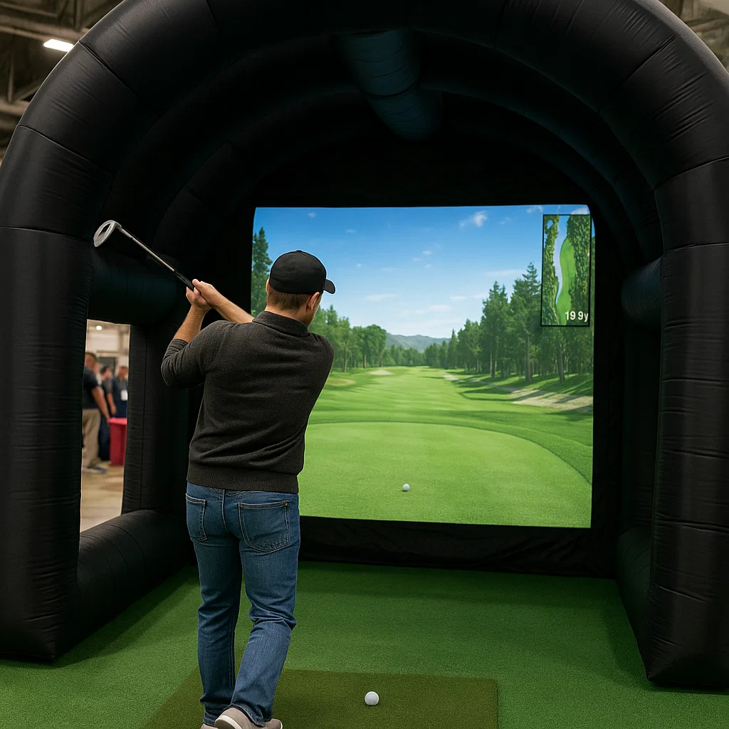 Guests strike hugging friends in wedding photo booth rental by Party Pros East Coast