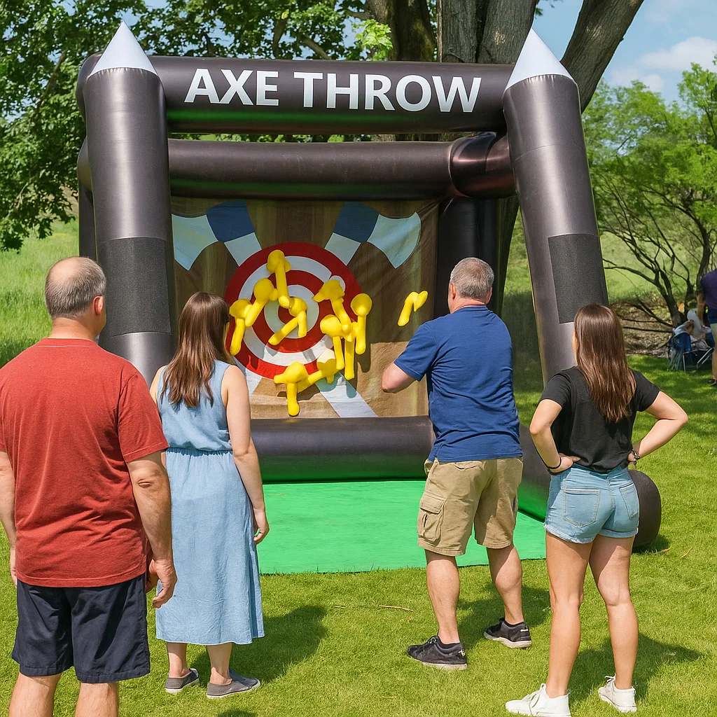Inflatable axe throwing rental for college events